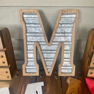 Wooden Letter M Decor